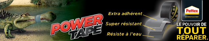 Ruban adhésif de PATTEX Power tape, face unique L.10 m x l.51 mm blanc - 4