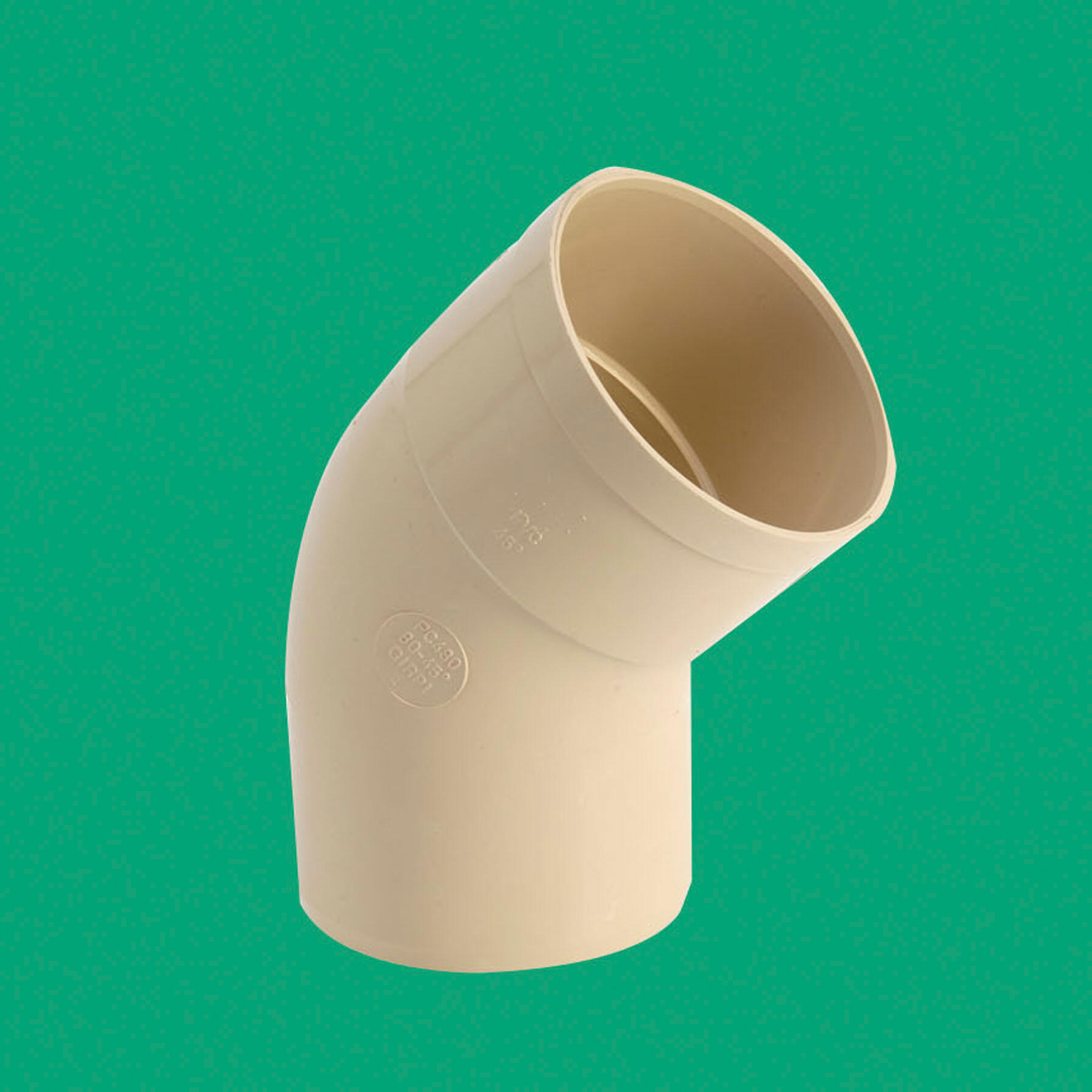 Coude 45° pvc sable GIRPI, Dév.16 cm Diam.50 mm - 4