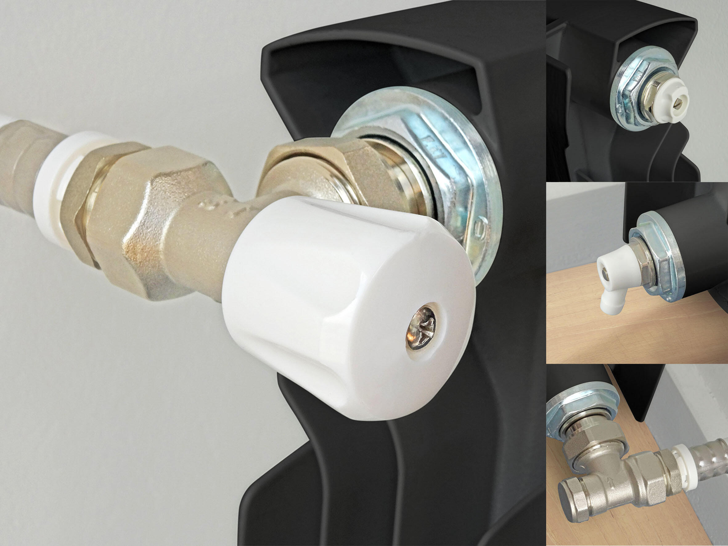 Kit radiateur manuel équerre universel - 2