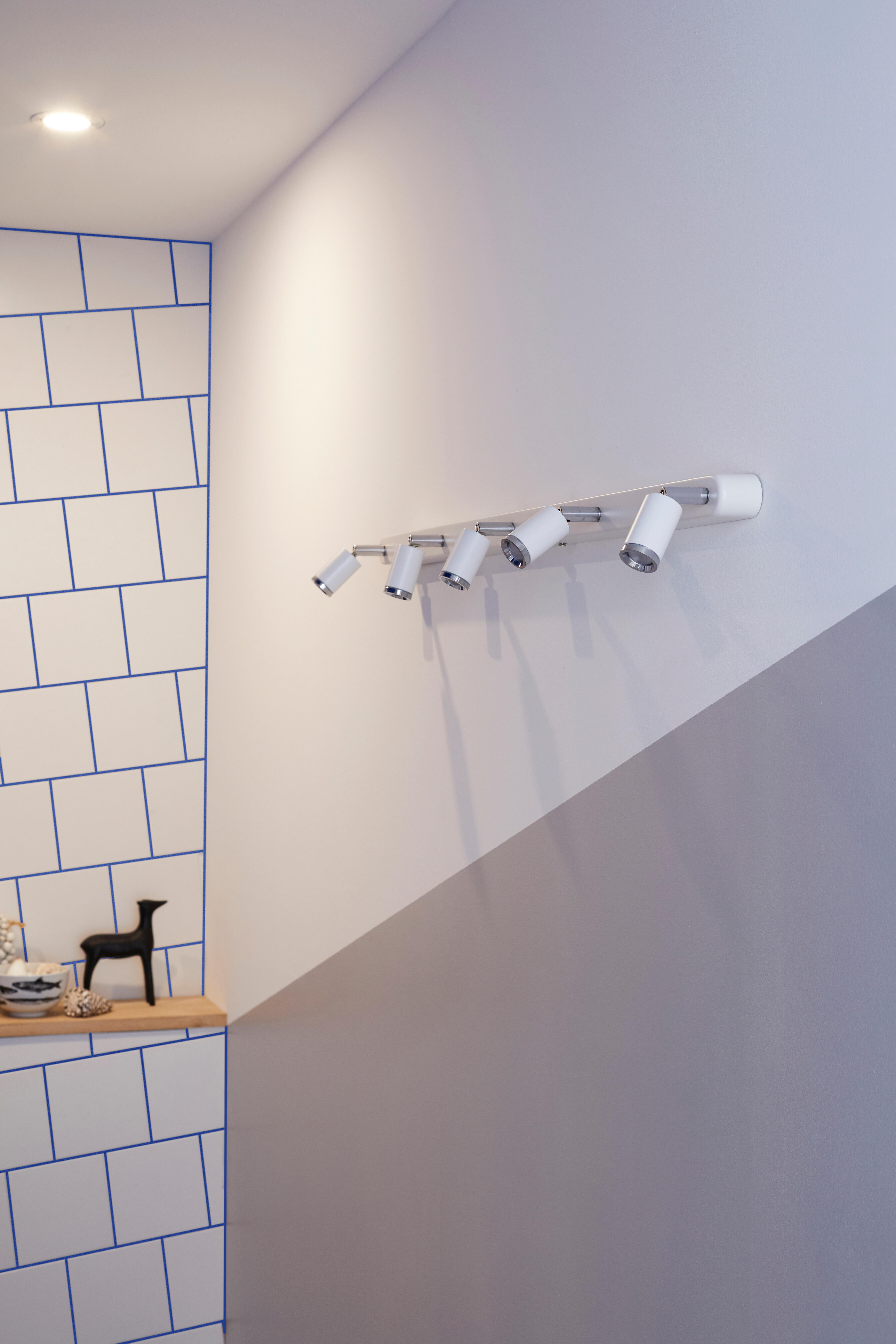 Rampe 5 spots LED salle de bain Tivoli, 2500 lumens blanc neutre, blanc Lumiplus - 4