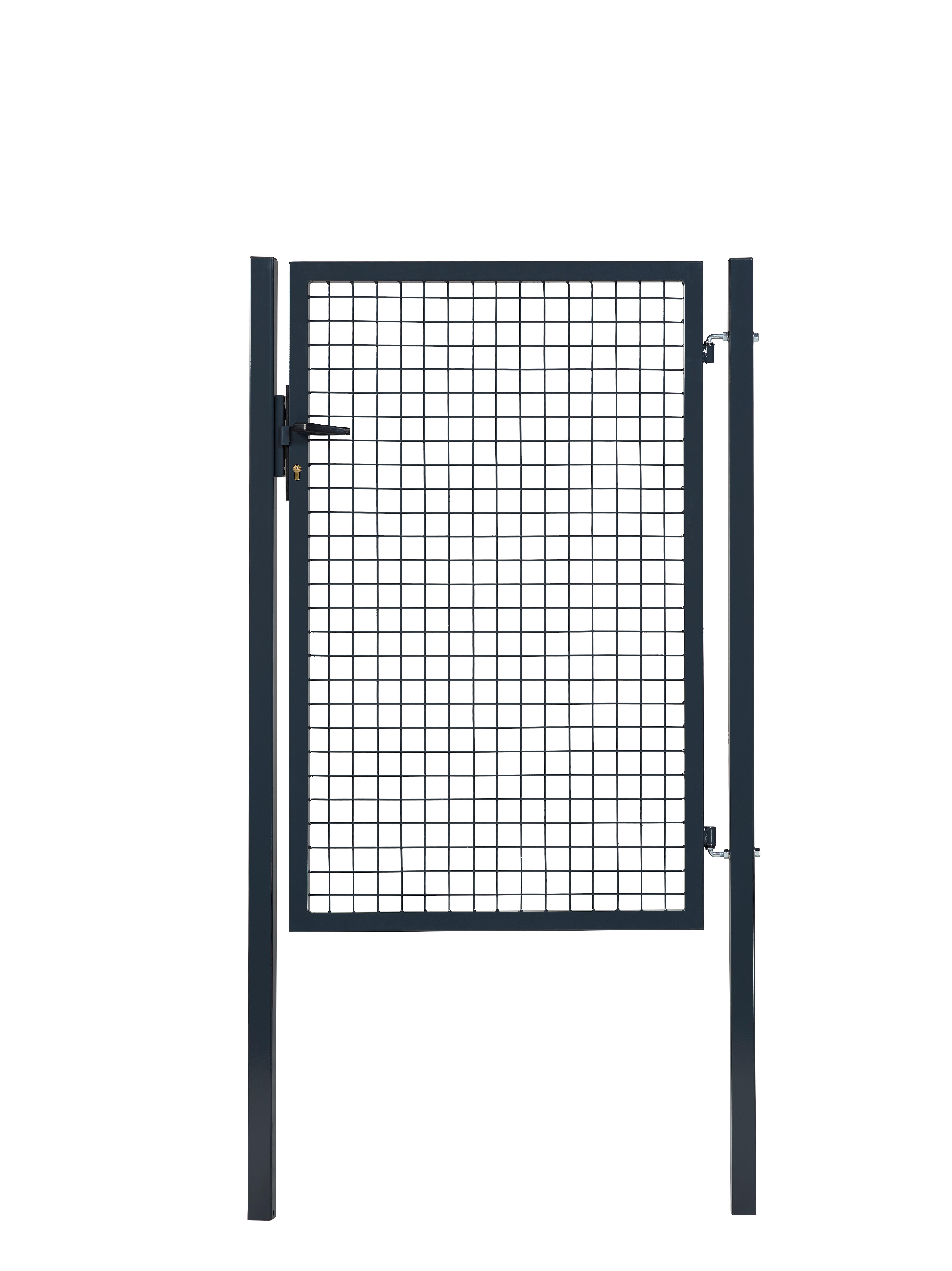 Portillon grillagé Garden+ gris, l.100 x H.150 cm - 3