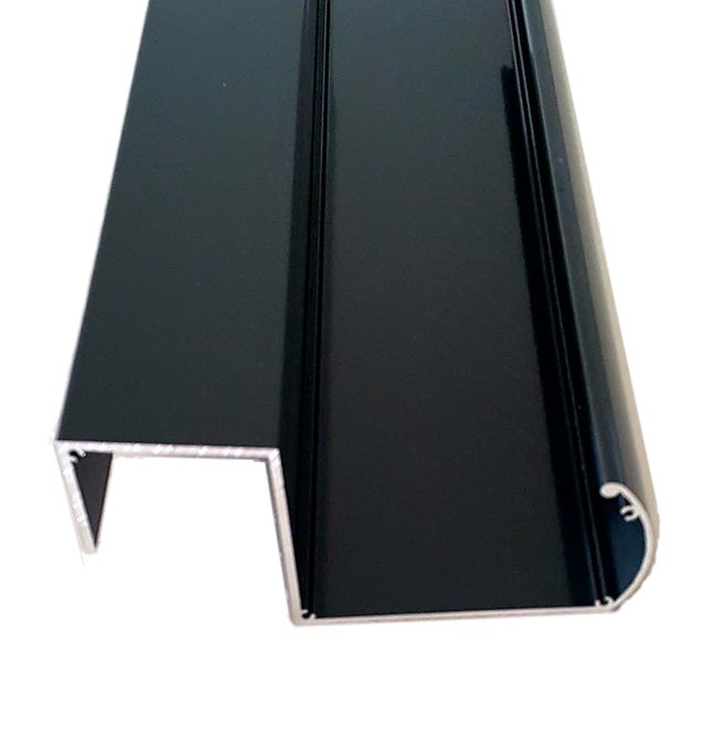 Sablière pour plaque polycarbonate gris, L.4 m