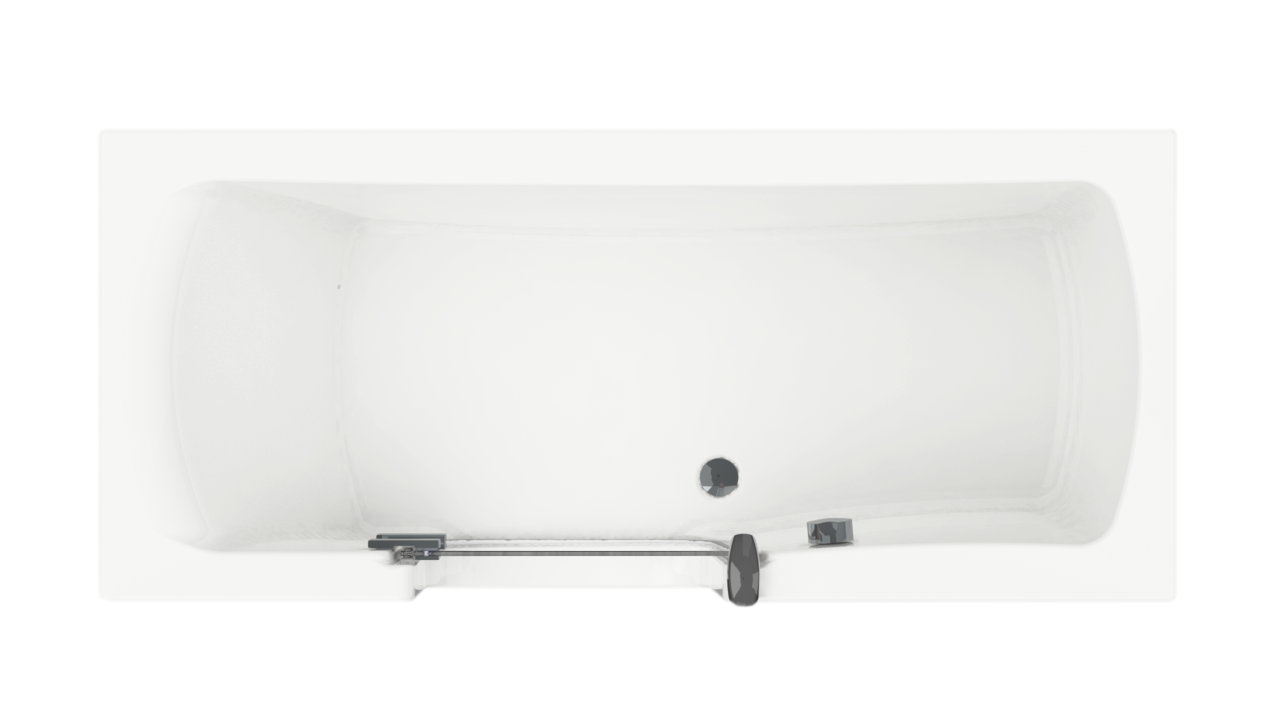 Baignoire rectangulaire L.170x l.75 cm blanc brillant, KINEDO Sourceo version ga - 2