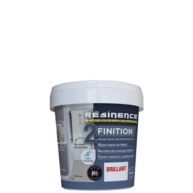 Résine de finition évier protecteur RESINENCE, incolore brillant, 0.25 l