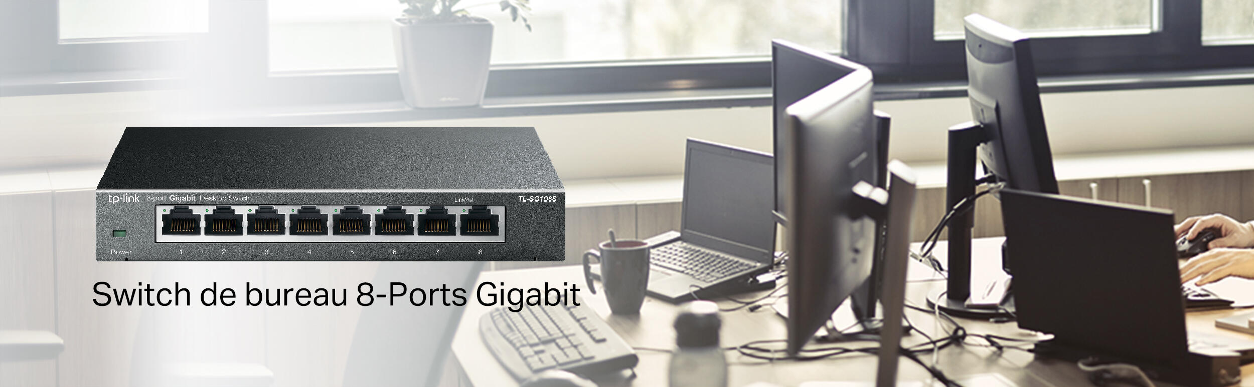 Switch de bureau 8 ports Gigabit - Boîtier métal TP-Link TL-SG108S - 2