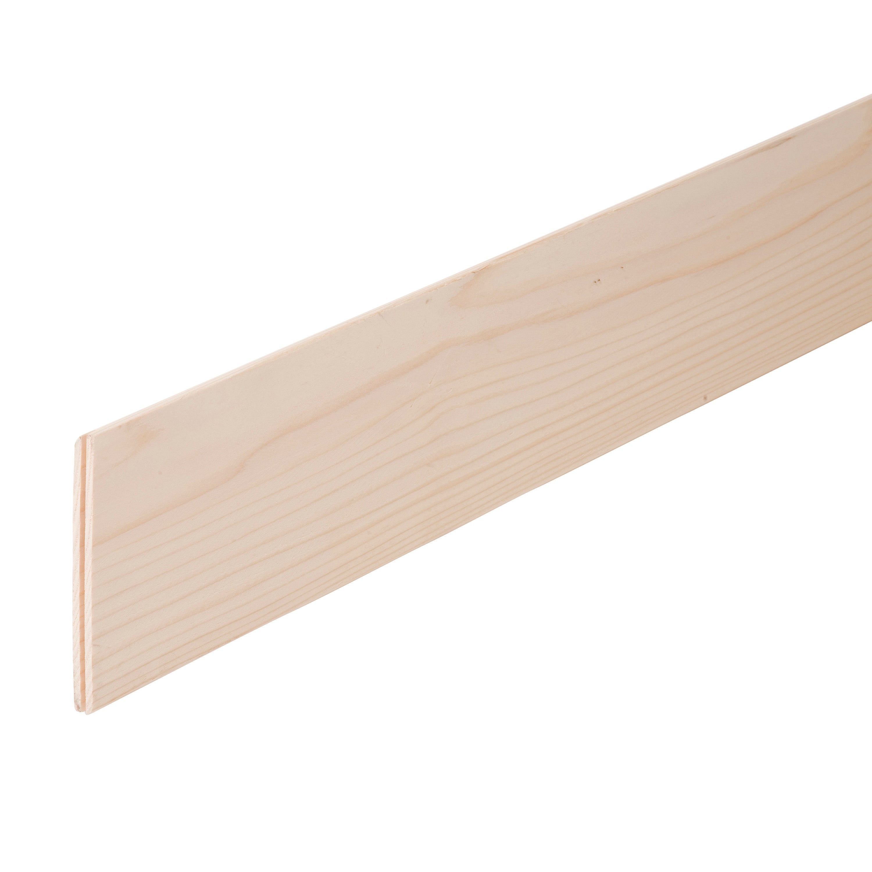 Plinthe sapin sans noeud arrondie, 11.5 x 140 mm, L.2.45 m - 2