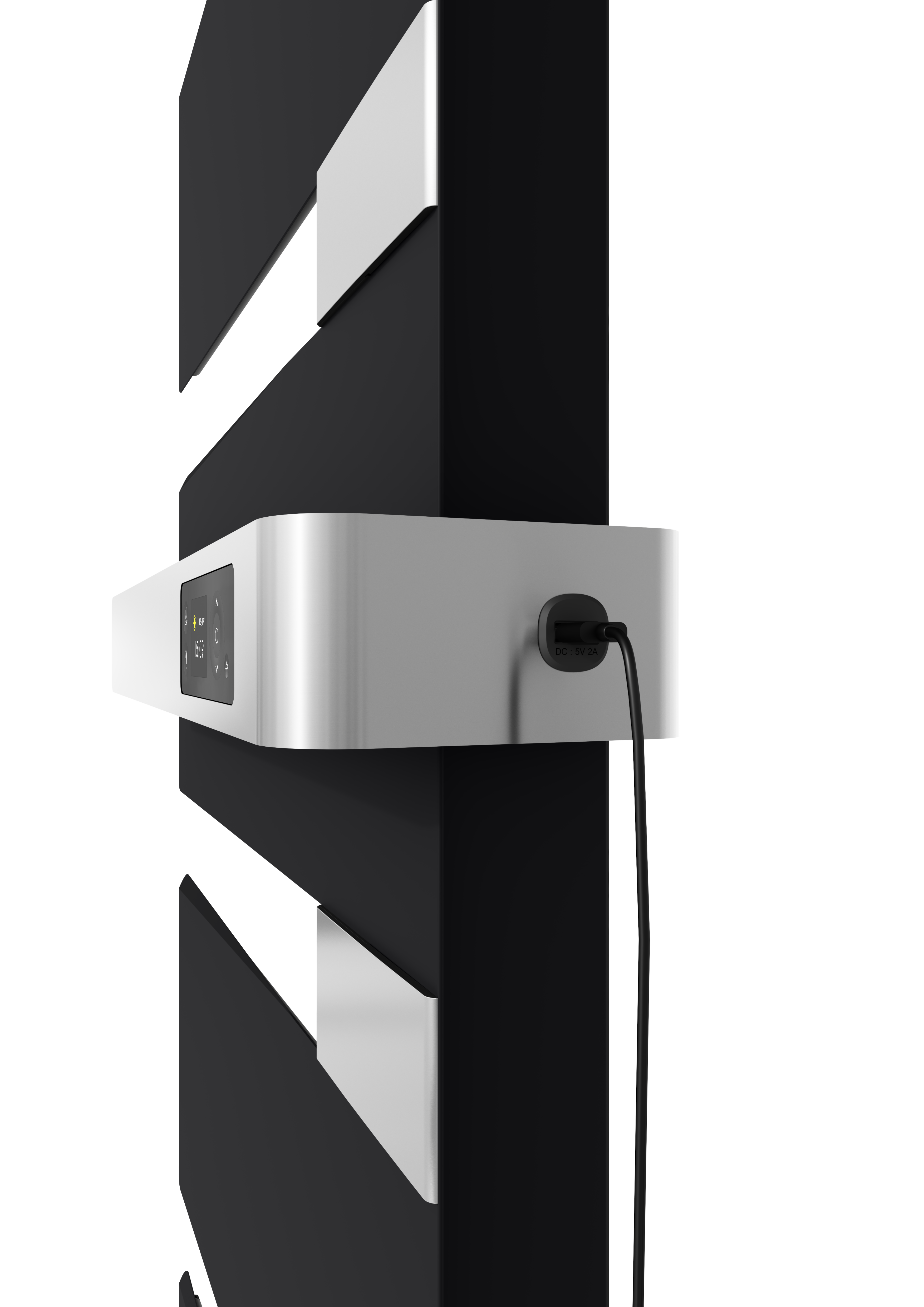 Sèche-serviettes électrique soufflant SAUTER 1750W, H.150 x l.58 cm Alutu music - 8