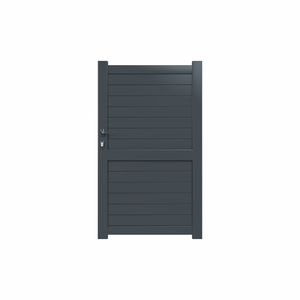 Portillon battant PRIMO Lima, l.100 x H.180 cm, anthracite
