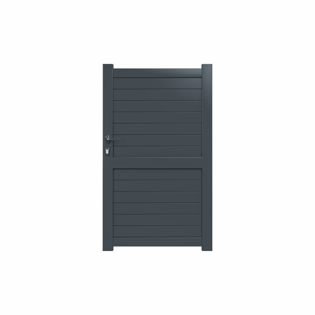 Portillon battant PRIMO Lima, l.100 x H.180 cm, anthracite