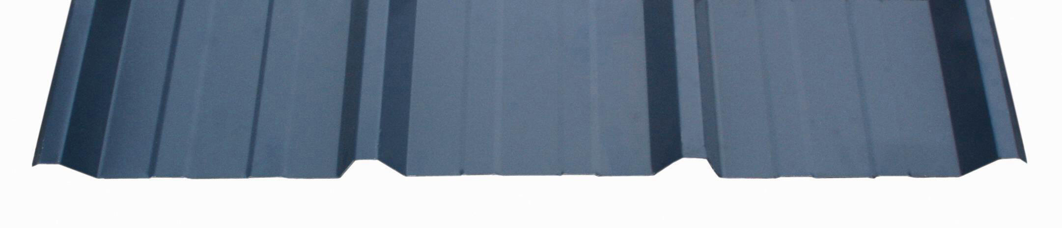 Bac acier anti-condensation nervuré acier bleu l.1.05 x L.3 m, ep.0.63 mm - 2