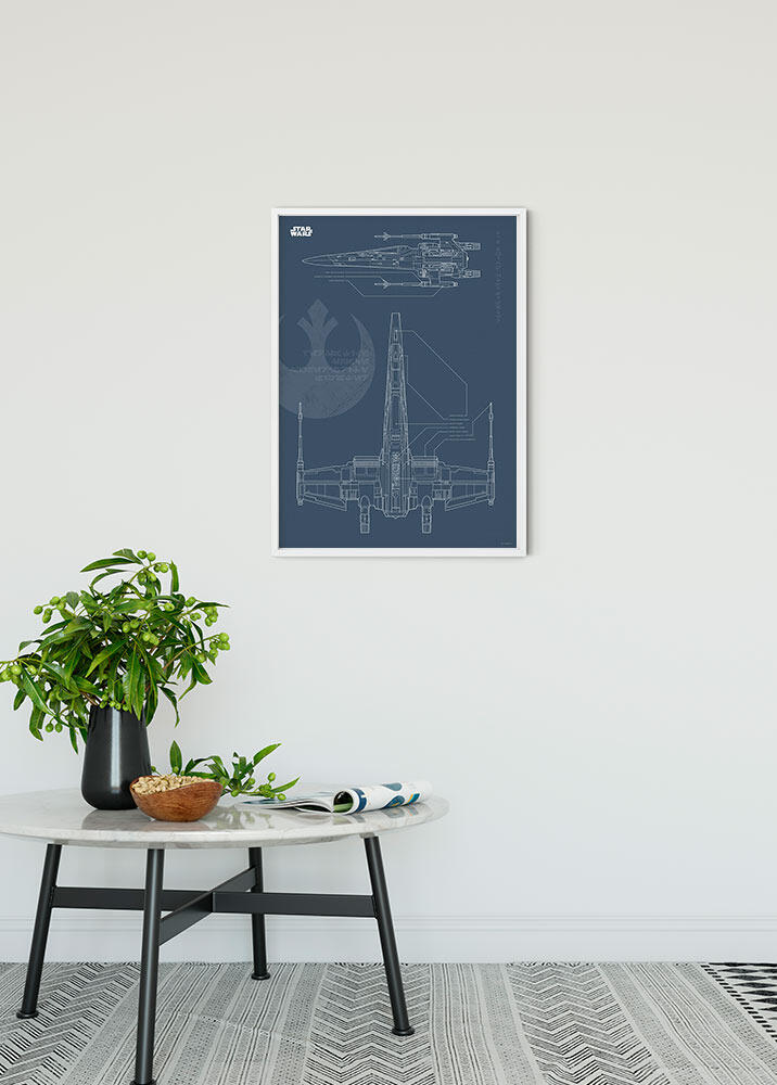 Affiche STAR WARS BLUEPRINT X-WING KOMAR l.40 x H.30 cm - 2
