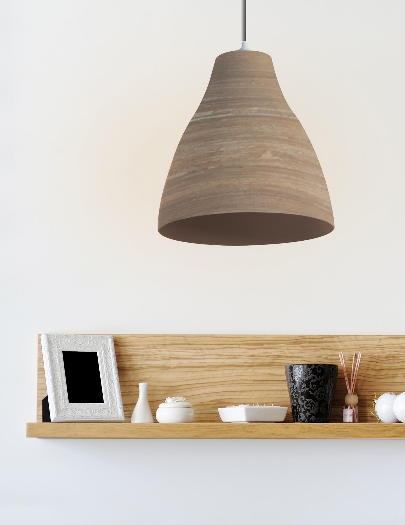 Suspension Calcuta, bambou, beige, Diam.40 cm, E27 - 3