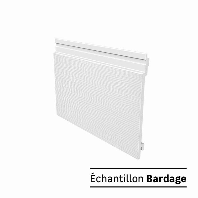 Echantillon clin pour bardage en panneau pvc blanc, Faza design