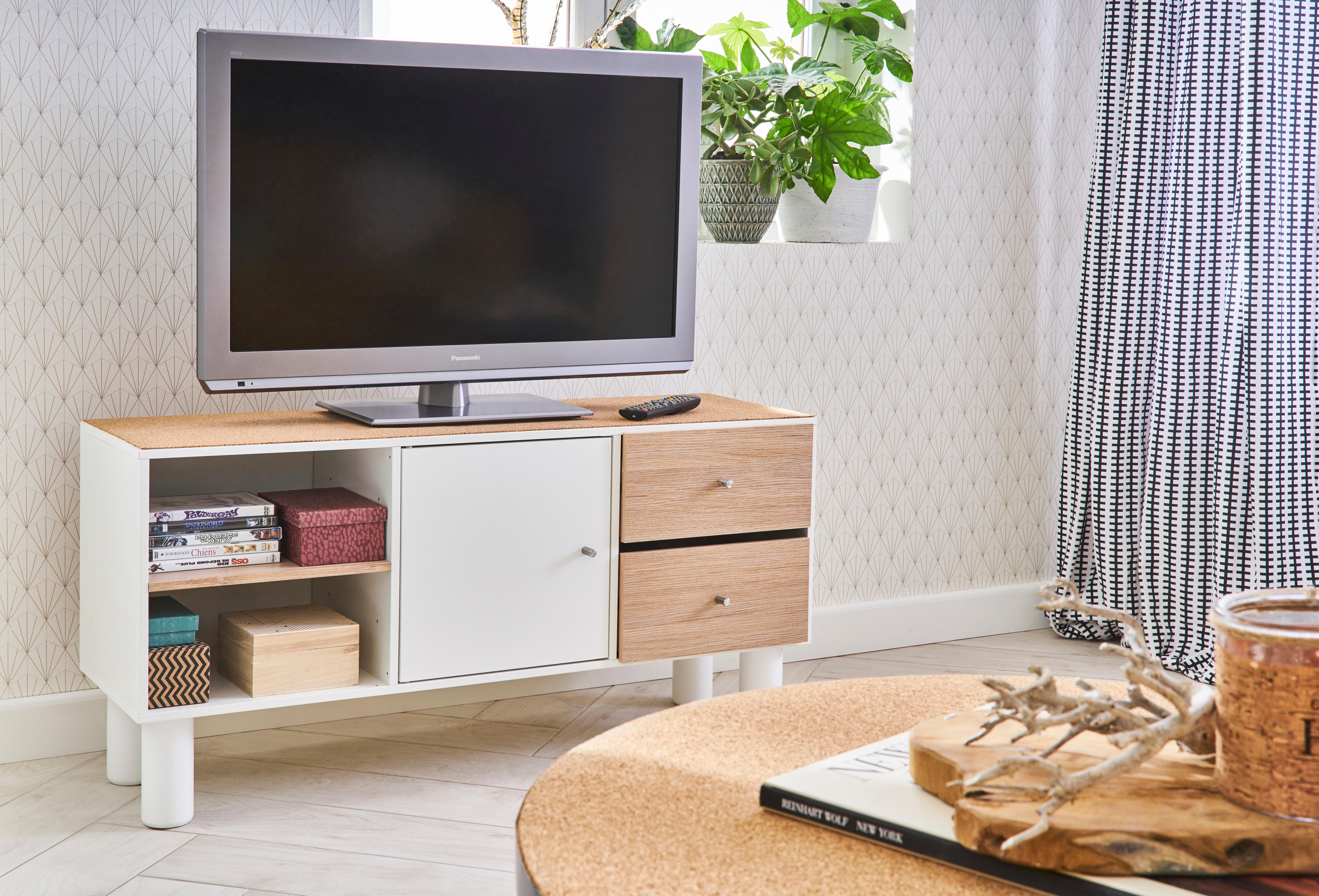 Pied de meuble Cime hêtre blanc, diamètre 6.8 cm x hauteur 15 cm - 2