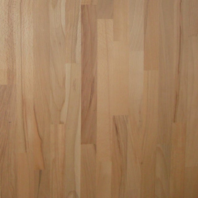 Plan de travail bois Hêtre lamellé Brut L.200 x P.65 cm, Ep.26 mm