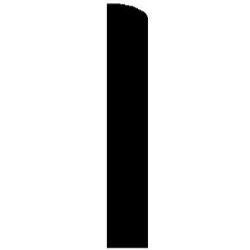 Plinthe chêne petits nœuds bords arrondis, 15 x 92 mm, L.2.40 m - 5