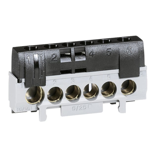 Bornier phase 6 connexions LEGRAND