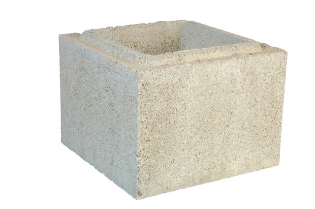 Boisseau pouzzolane Béton de pouzzolane, H25x26x26 cm