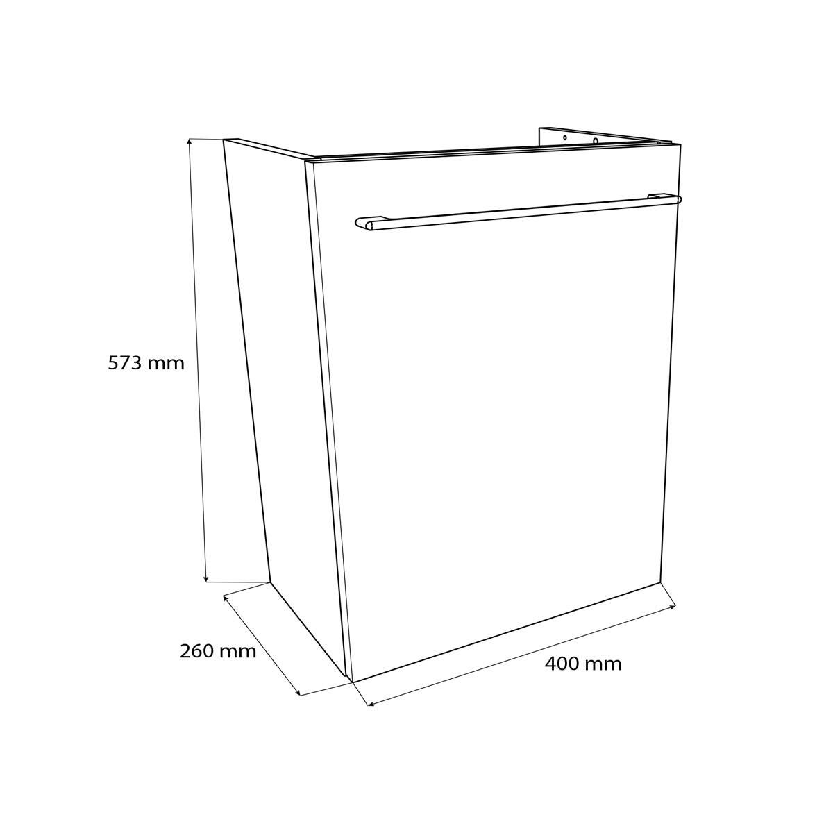 Meuble lave-mains 1p l.40 x H.57.7 x P.24 cm blanc brill Remix - 6