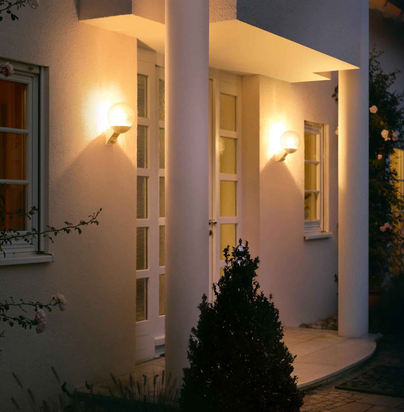 Applique classico da esterno L 585S bianco con sensore di movimento IP44 E27 STEINEL - 6