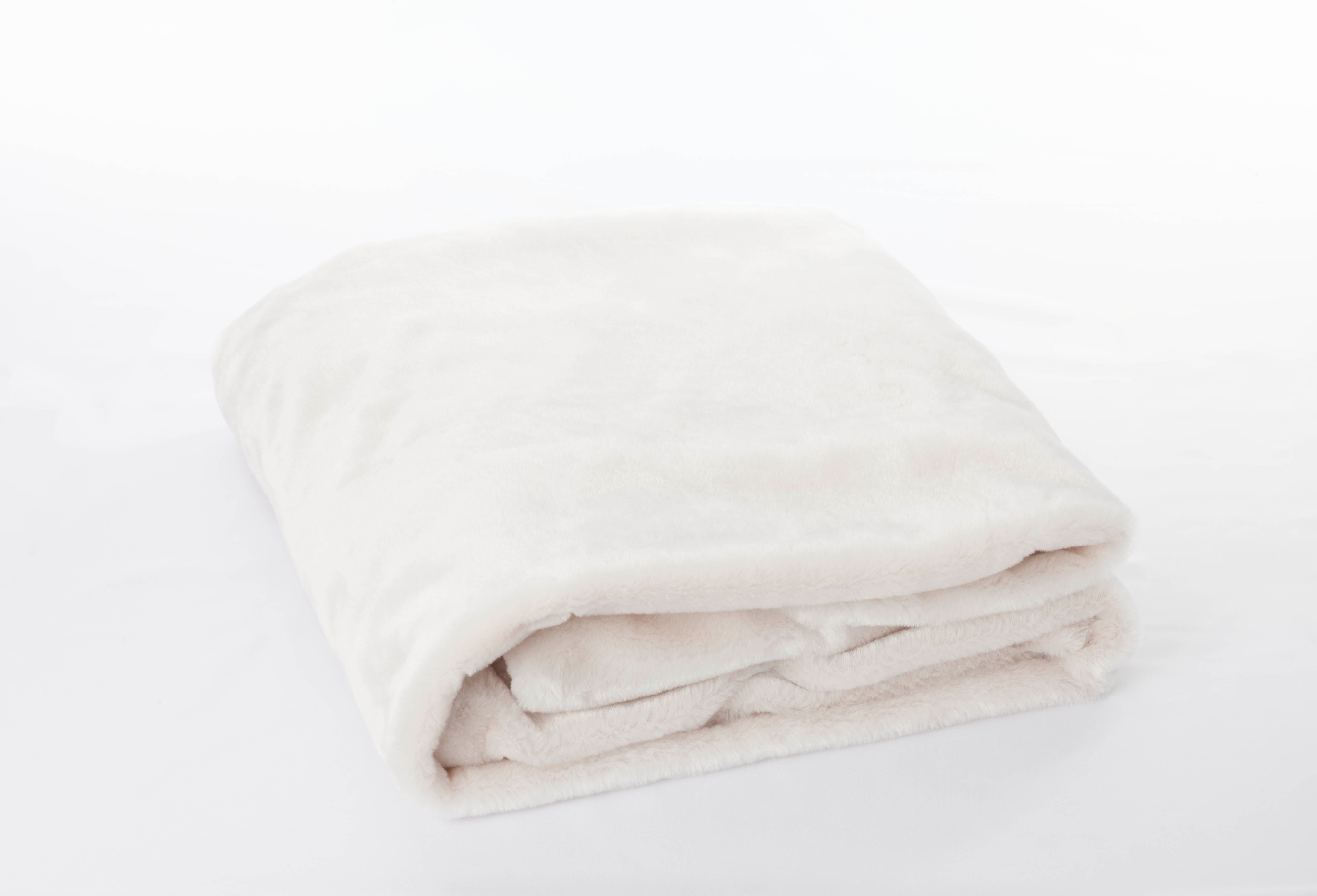 Manta fox mink poliéster crudo 130x170 cm