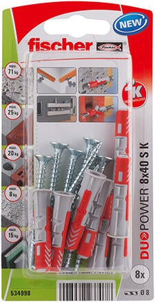 Kołek uniwersalny S K NV Duopower 8 x 40 mm 8 szt. Fischer