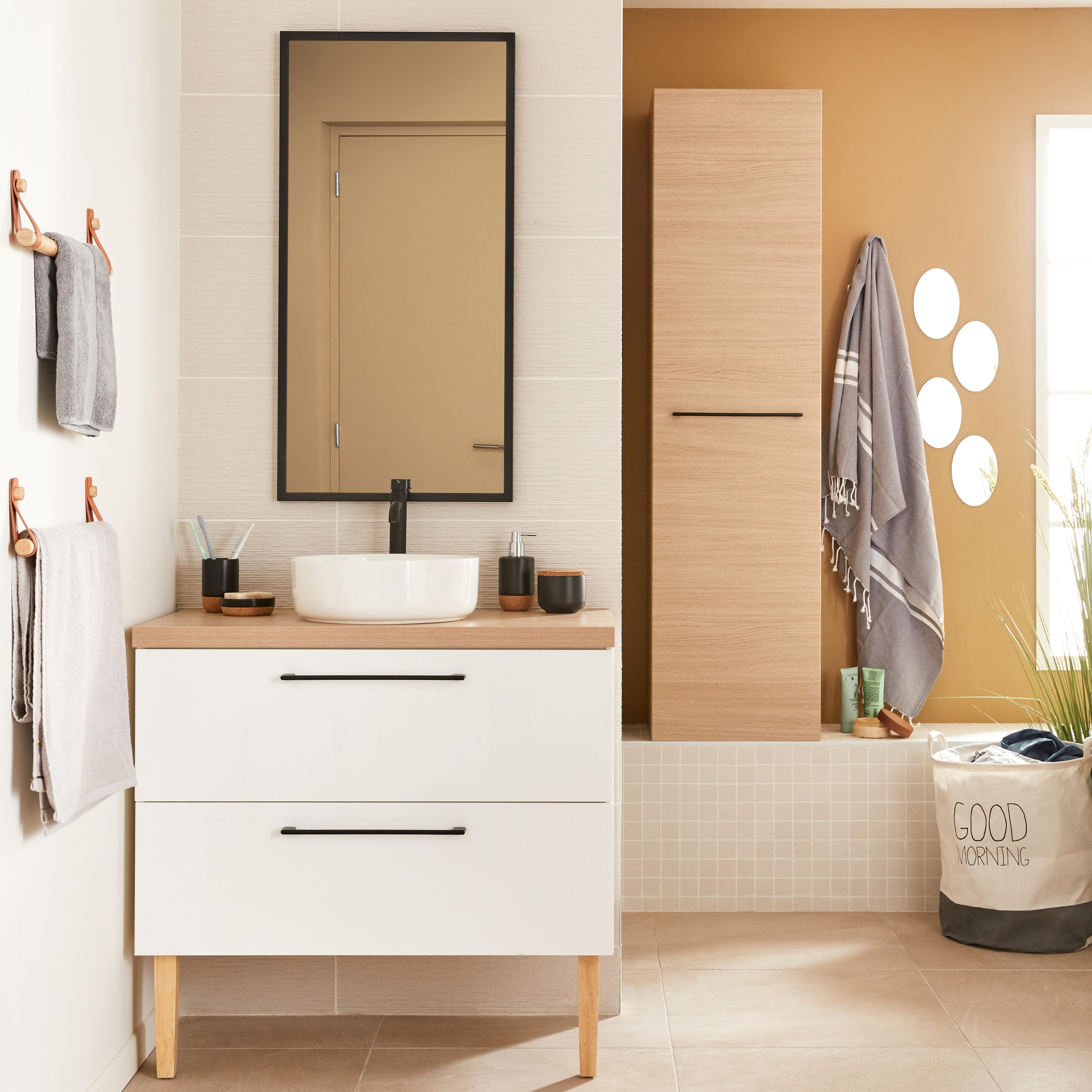 Anta mobile da bagno rovere SENSEA L 45 x H 172.9 x Sp 1.8 cm - 6