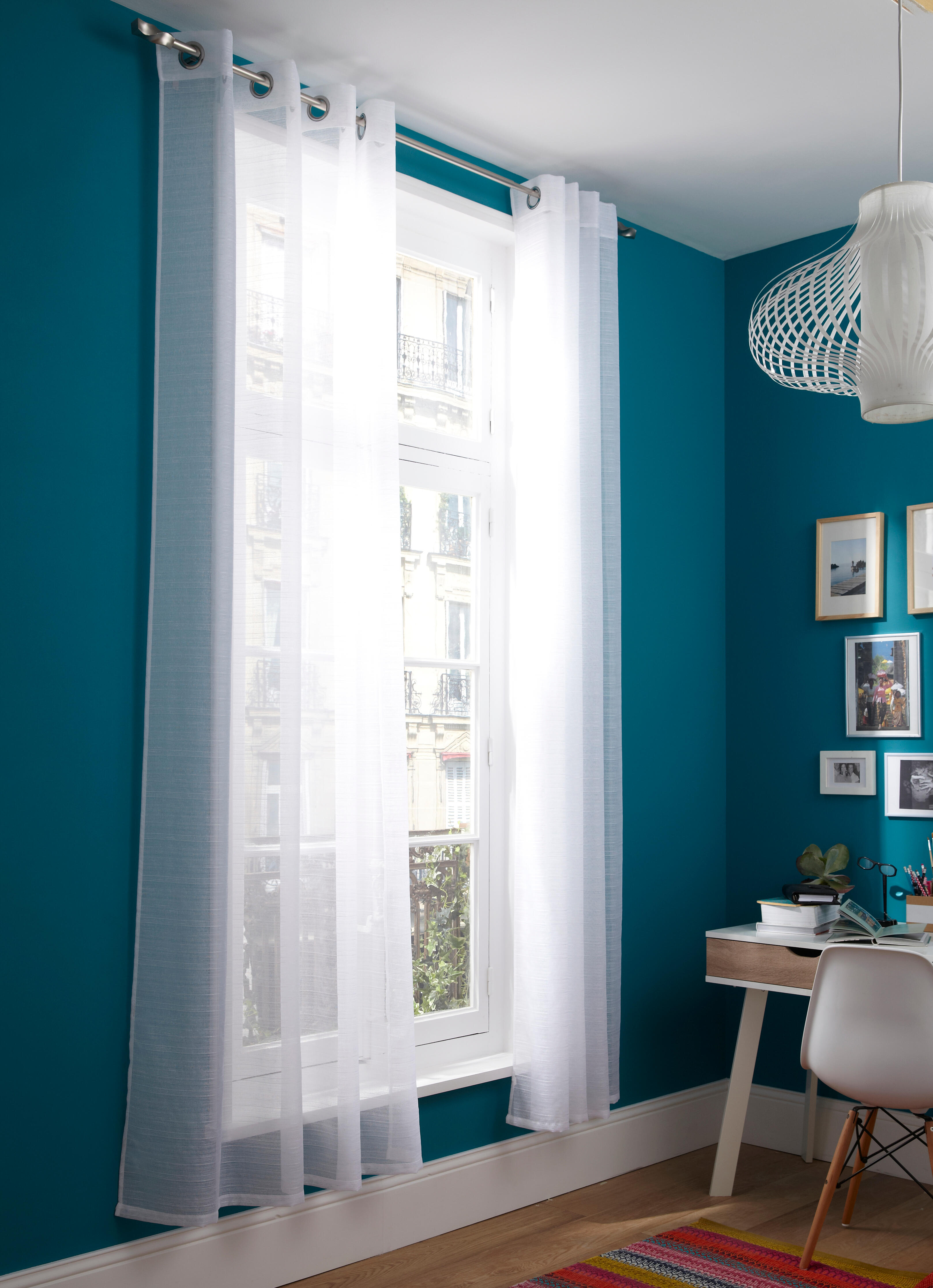 Voilage tamisant, Lola, blanc H.260 x l.140 cm - 5