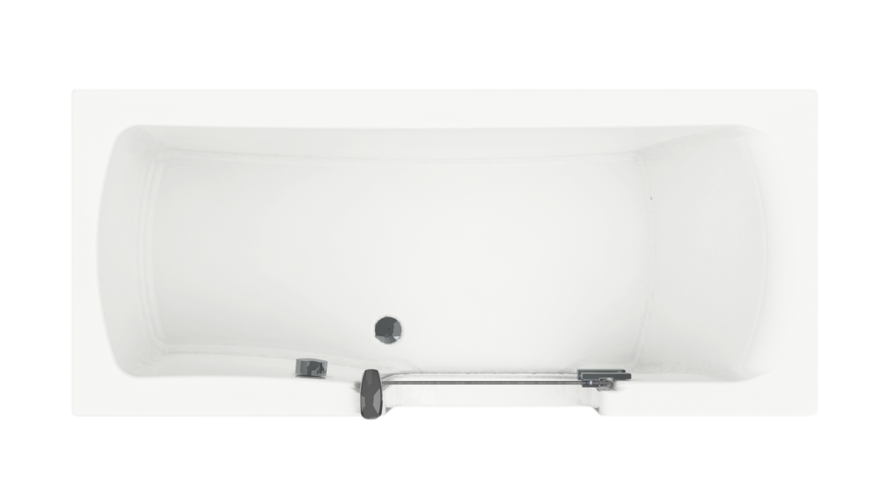 Baignoire rectangulaire L.160x l.75 cm blanc brillant, KINEDO Sourceo version dr - 2