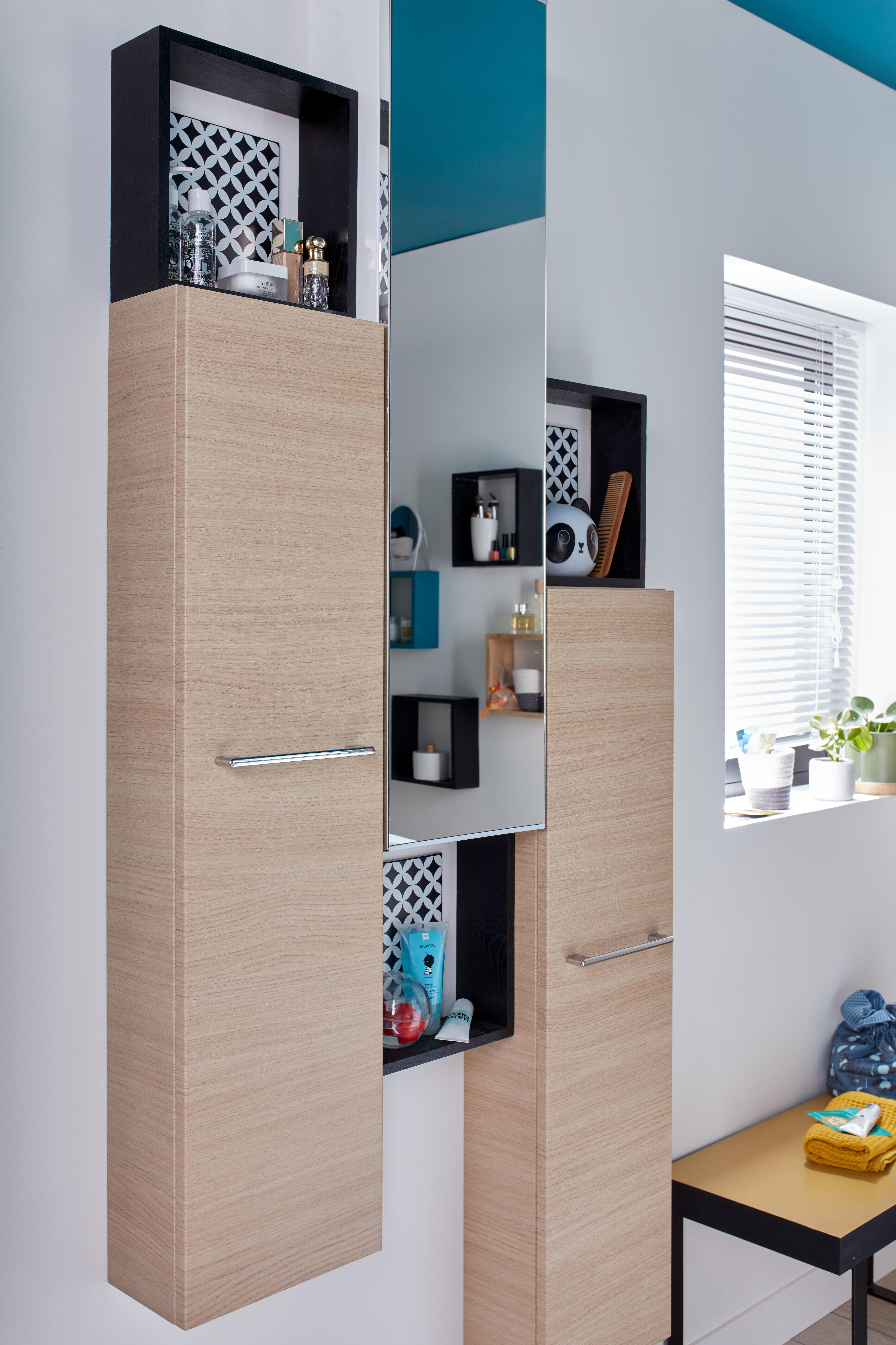 Porte, l.30 x H.115cm, Chêne Naturel, Remix - 2