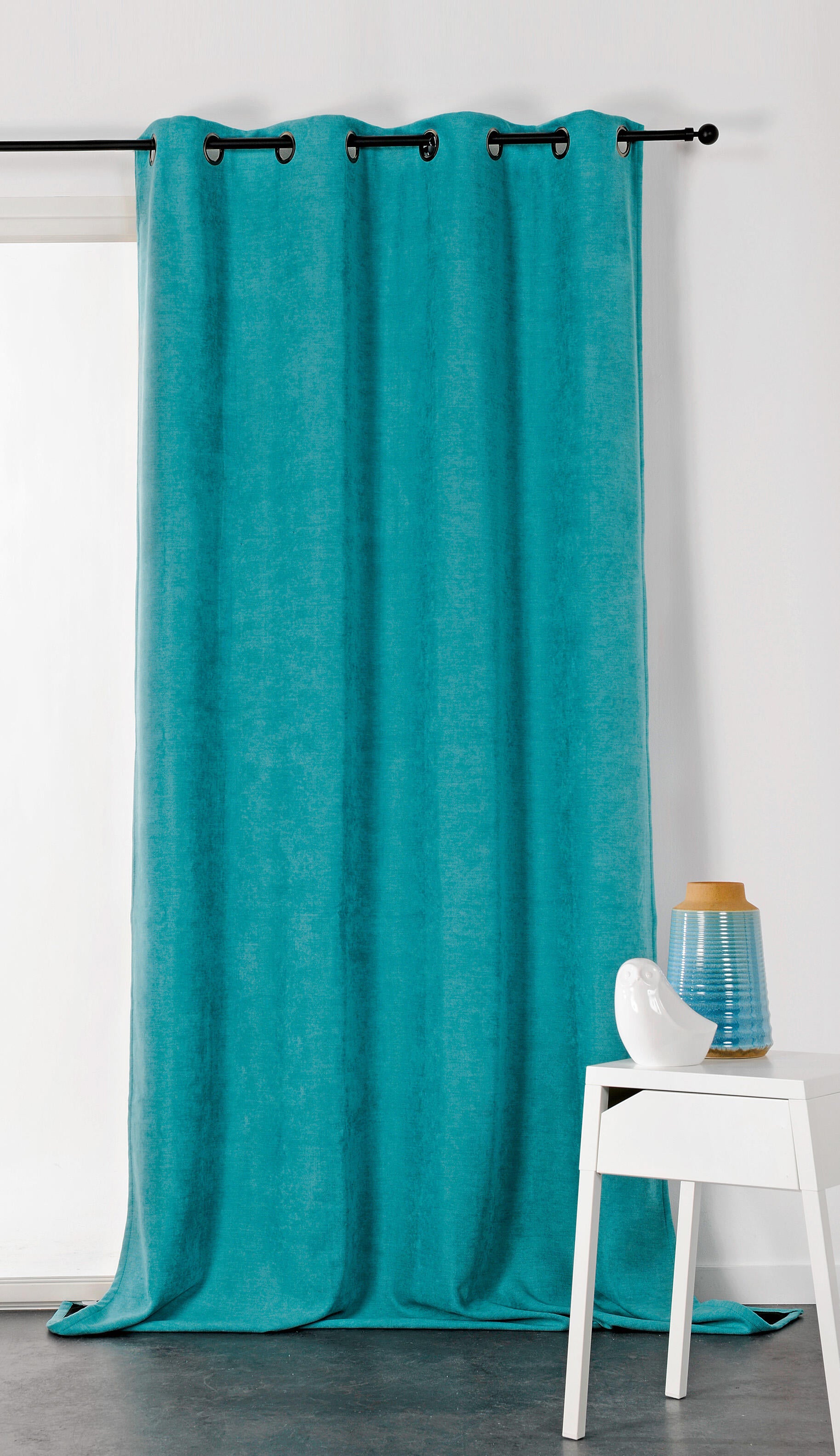 Rideau occultant thermique, Alaska, turquoise H.260 x l.140 cm - 3