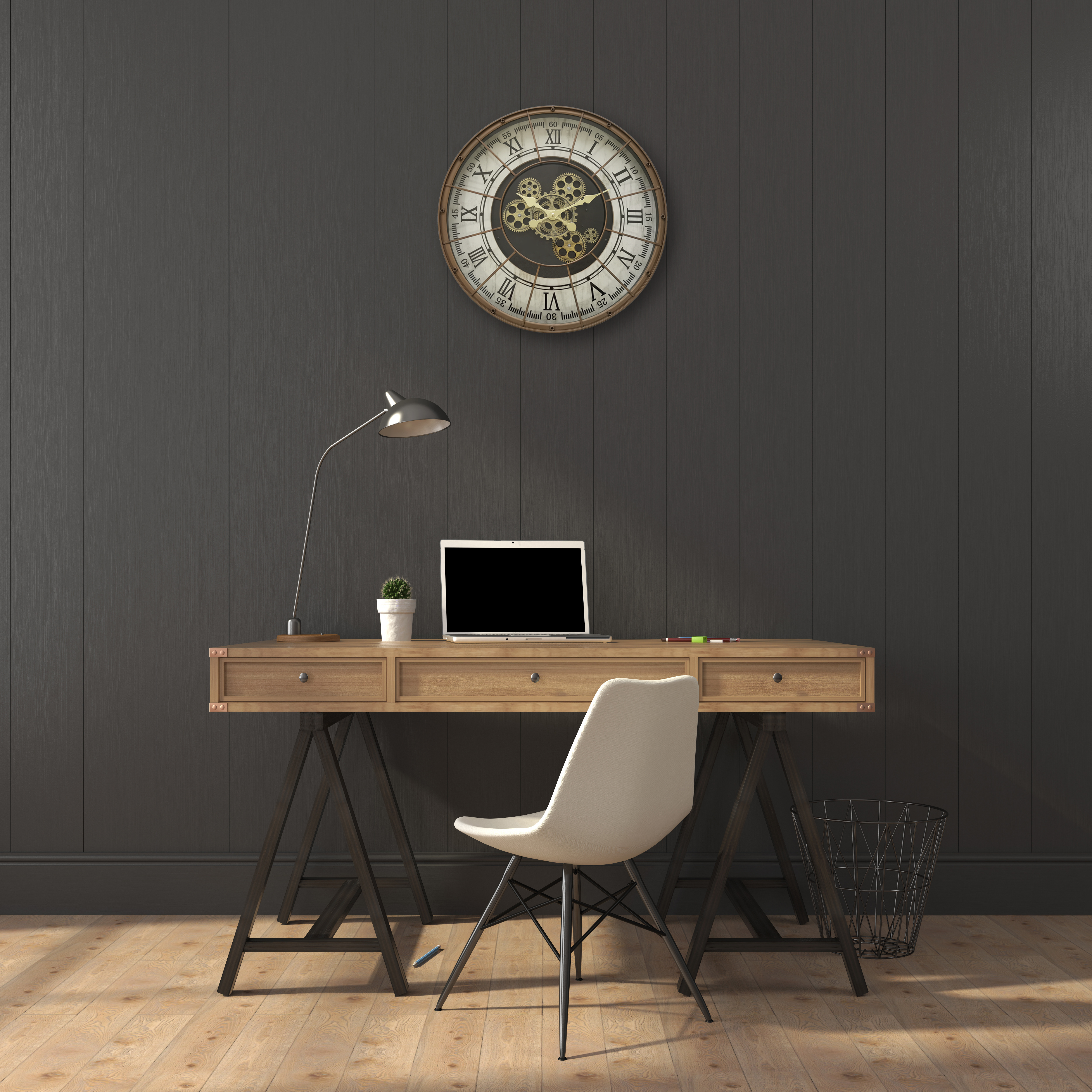 Horloge à fixation murale Mécanisme EMDE bronze Diam.48 cm - 2