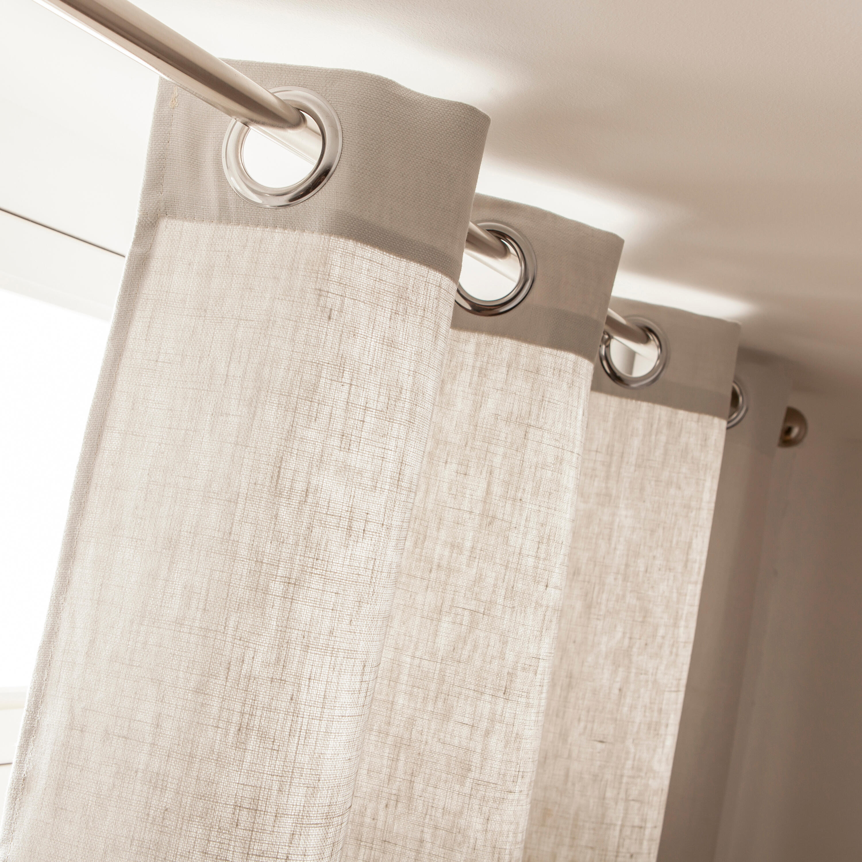Rideau tamisant, Metis, coton, beige H.260 x l.135 cm - 4