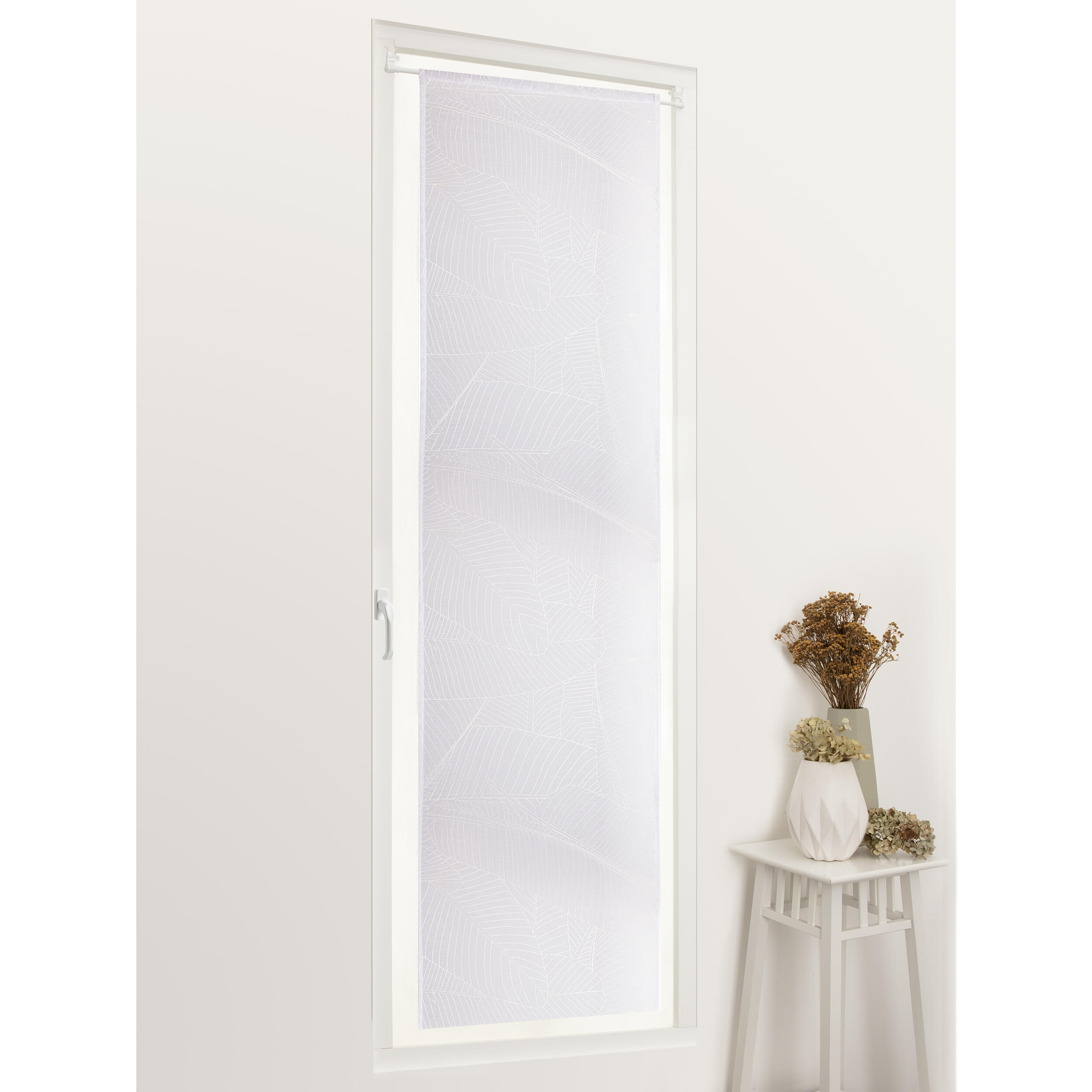 Vitrage tamisant, Lupita, blanc H.160 x l.80 cm - 3