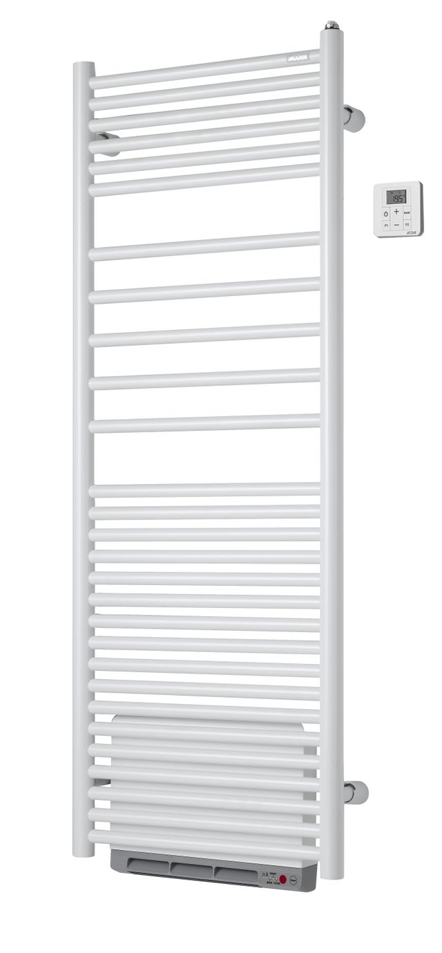 Sèche-serviettes eau chaude avec soufflerie ACOVA, 615 W Angora air blanc