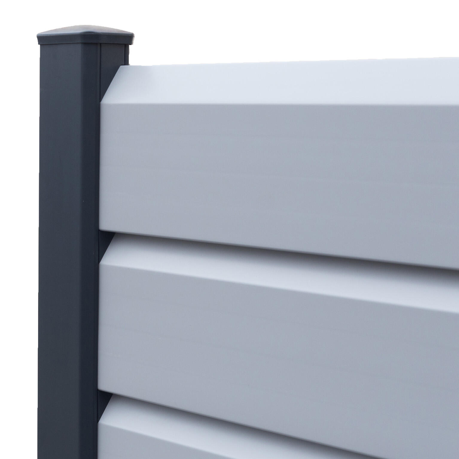 Poste en H de PVC 6 x 9 x 230 cm gris antracita - 14