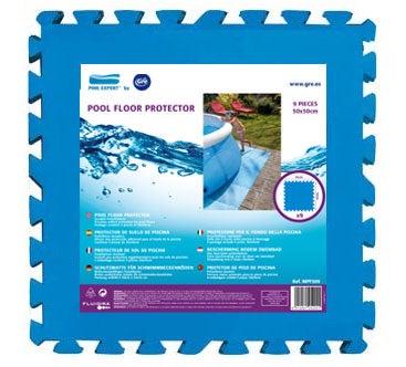 Tapis de sol composé de 9 dalles POOL EXPERT, L.50 x l.50 cm x H.4.5 mm