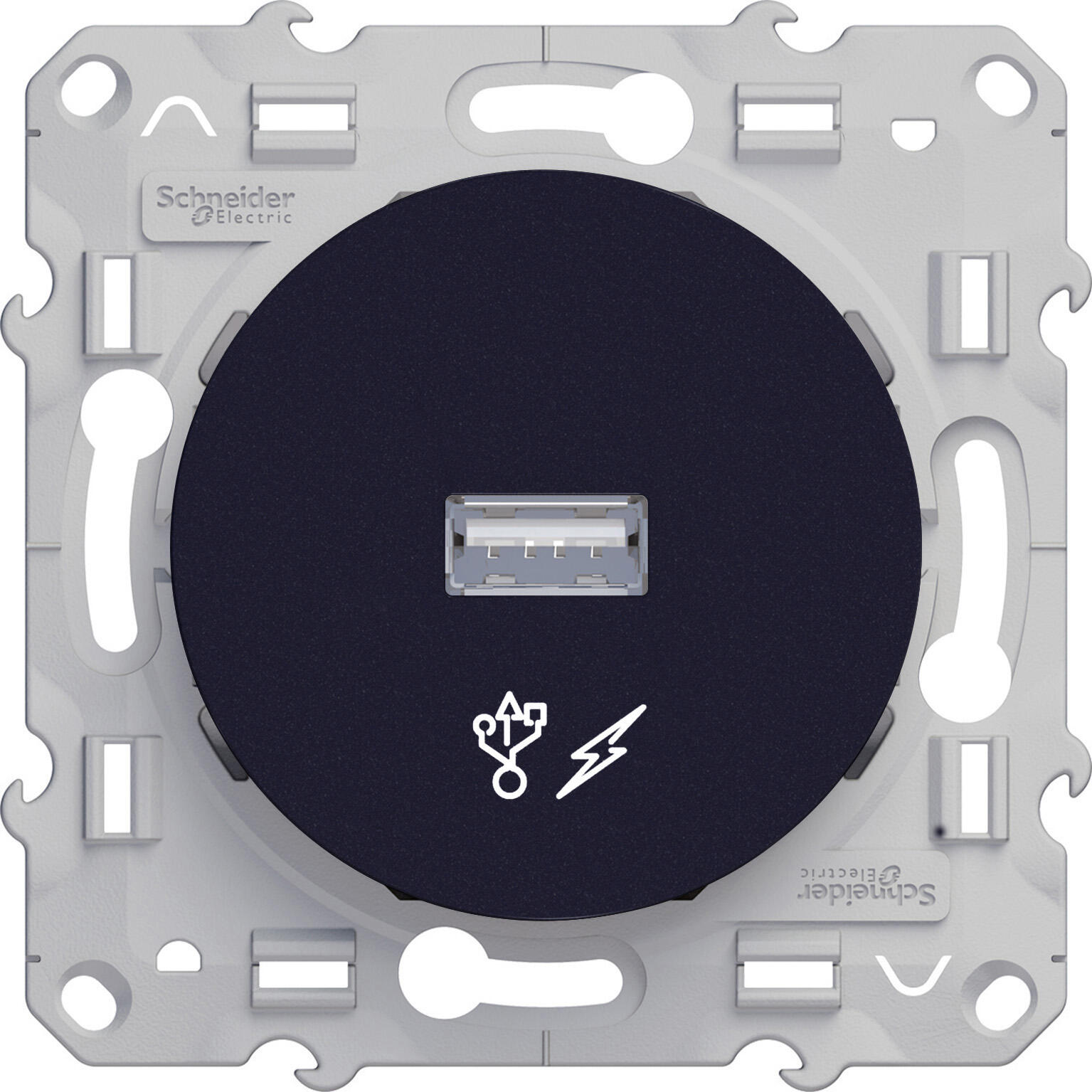 Prise chargeur usb Odace, SCHNEIDER ELECTRIC, gris anthracite Leroy