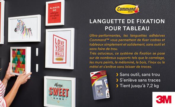 12 paires de languettes adhésives blanc de fixation de tableaux 5kg max COMMAND - 11