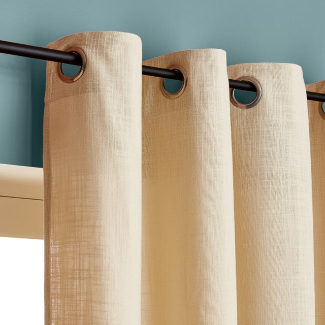 Rideau tamisant, Joey coton, beige H.250 x l.140 cm
