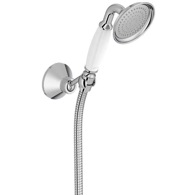 Pommeau, flexible et support mural1, JACOB DELAFON Louise chromé