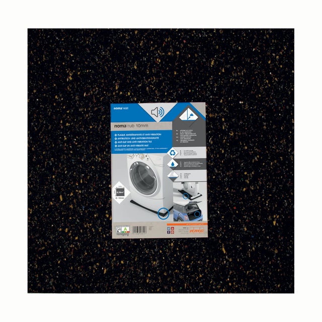 Plaque de sol caoutchouc sol Anti vibrations NOMA RUB l.0.6 m x L.0.6 m x Ep.10 