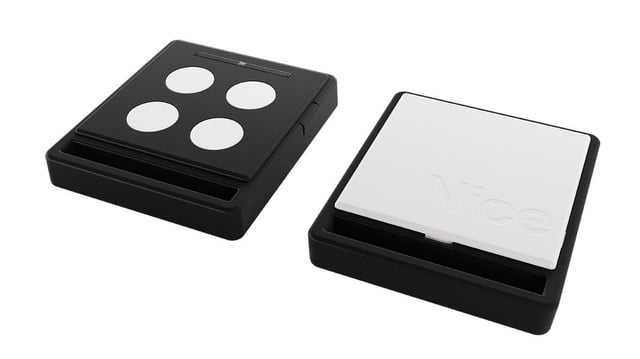 Télécommande blanche et noire pour tout type de motorisation, NICE HOME Ecco5