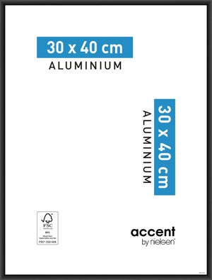 Cadre Accent, H.40 x l.30 cm, aluminium noir, NIELSEN