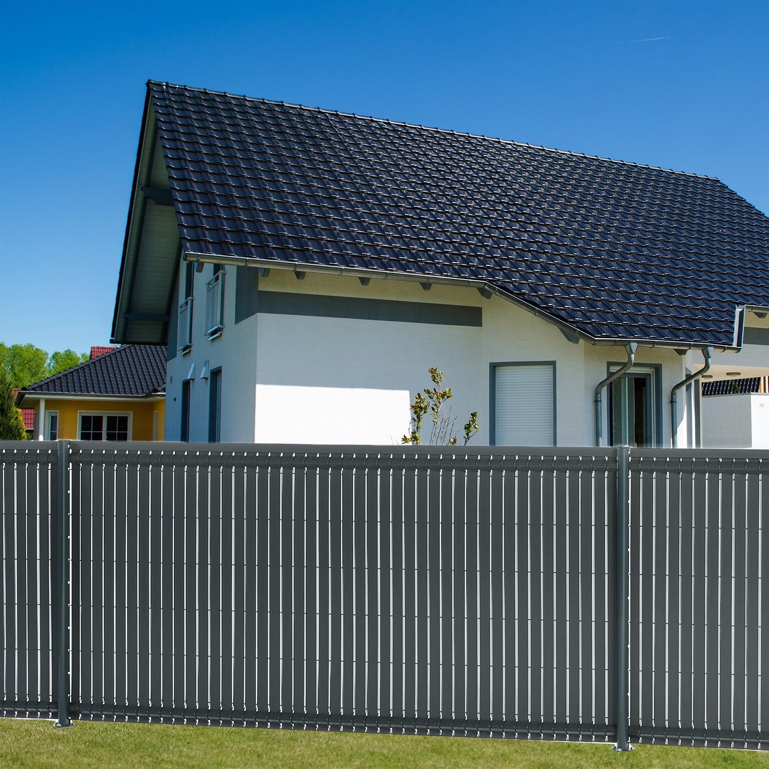 Kit lamelles occultantes rigides pvc, H.120 X L.250 cm anthracite, DIRICKX - 4