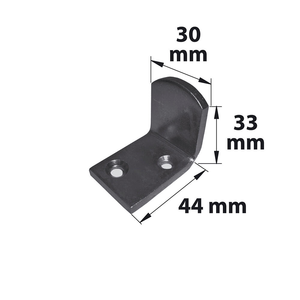 Butée de volet à vis en acier noir prépeint, H.35 x L.30 x P.45 mm AFBAT - 2