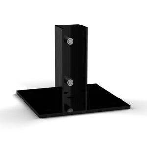 Lot de 2 platines acier galvanisé à visser Eco garden plus noir, H.12.5 cm