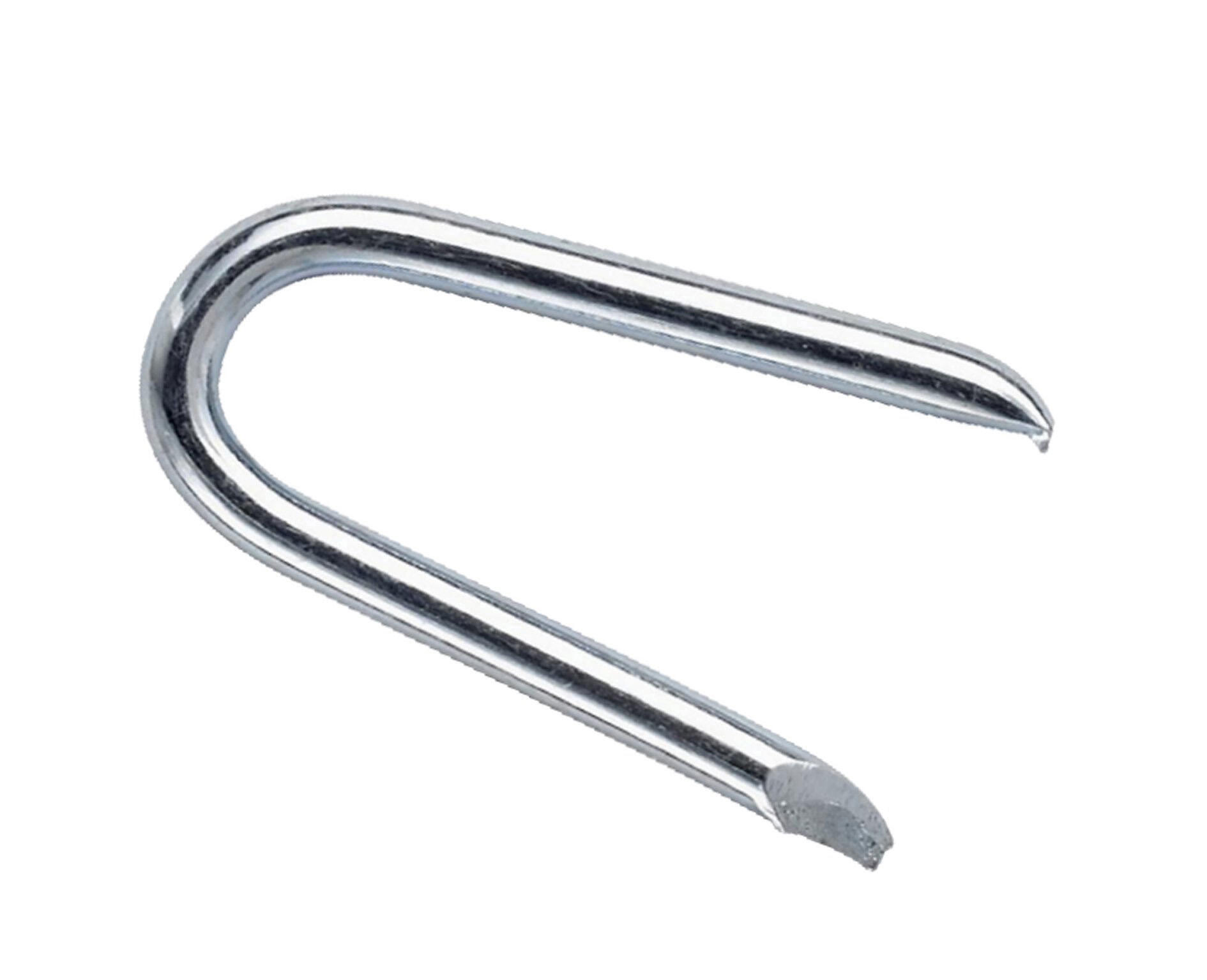 130 clous en forme de u acier, STANDERS, Diam.3 x L.30 mm - 2