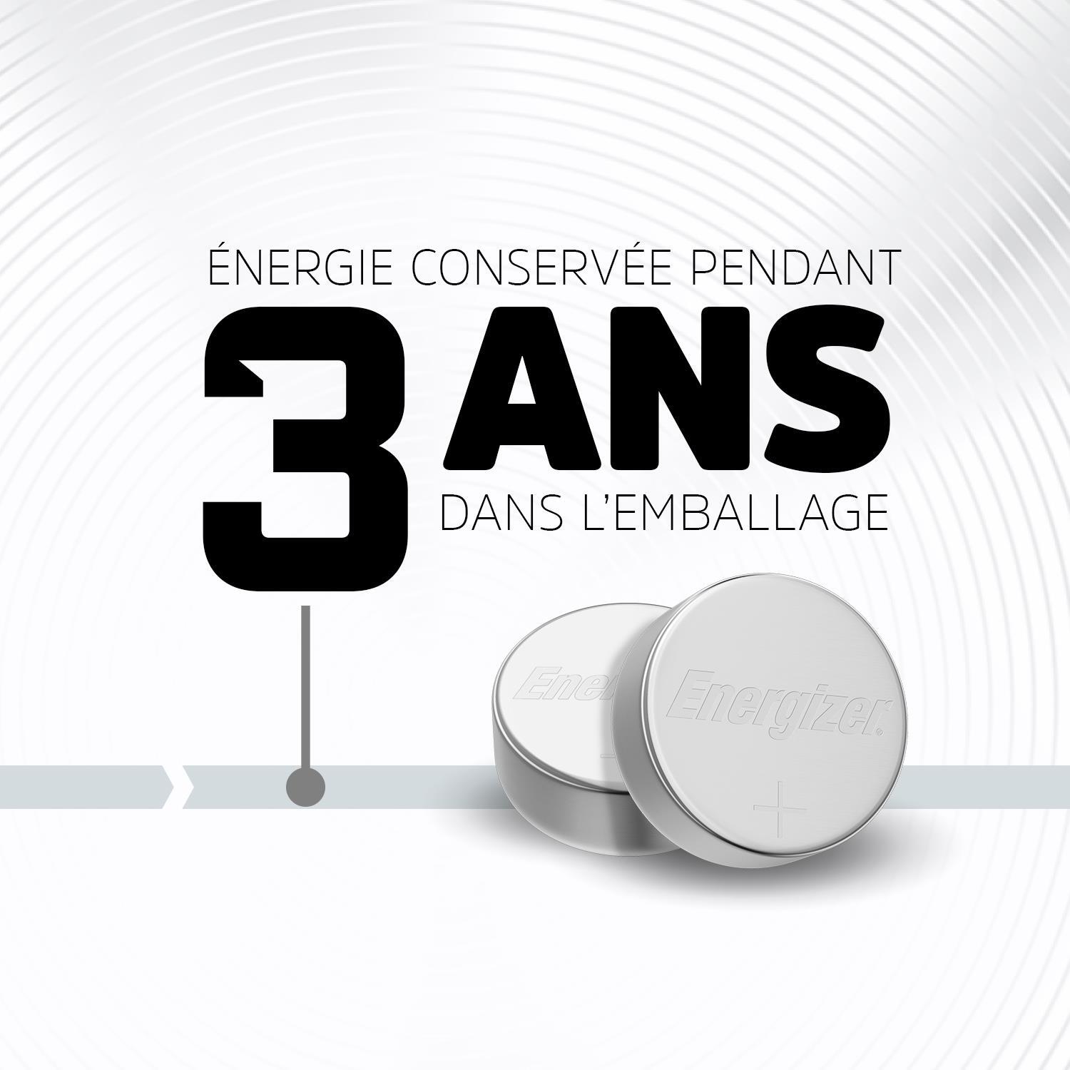 Piles bouton Energizer Alcaline LR44/A76, paquet de 2 - 4