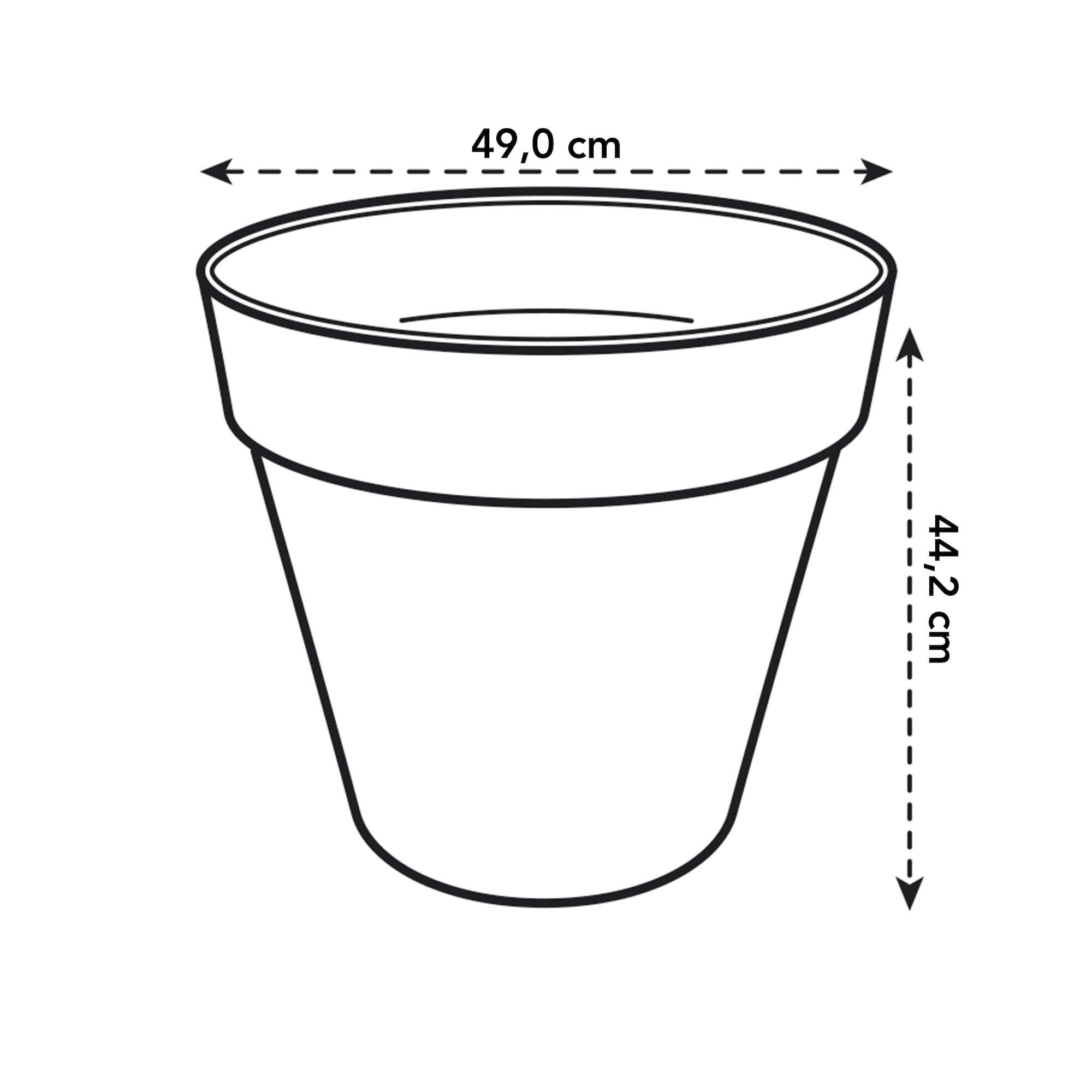 Pot plastique ELHO Loft urban Diam.50 L.48.5 x l.48.5 x H.44.5 cm, blanc - 5